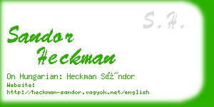 sandor heckman business card